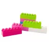 Bloques de construcción grandes y alargados LEAN TOYS en bolsa con pegatinas de colores – 20 piezas