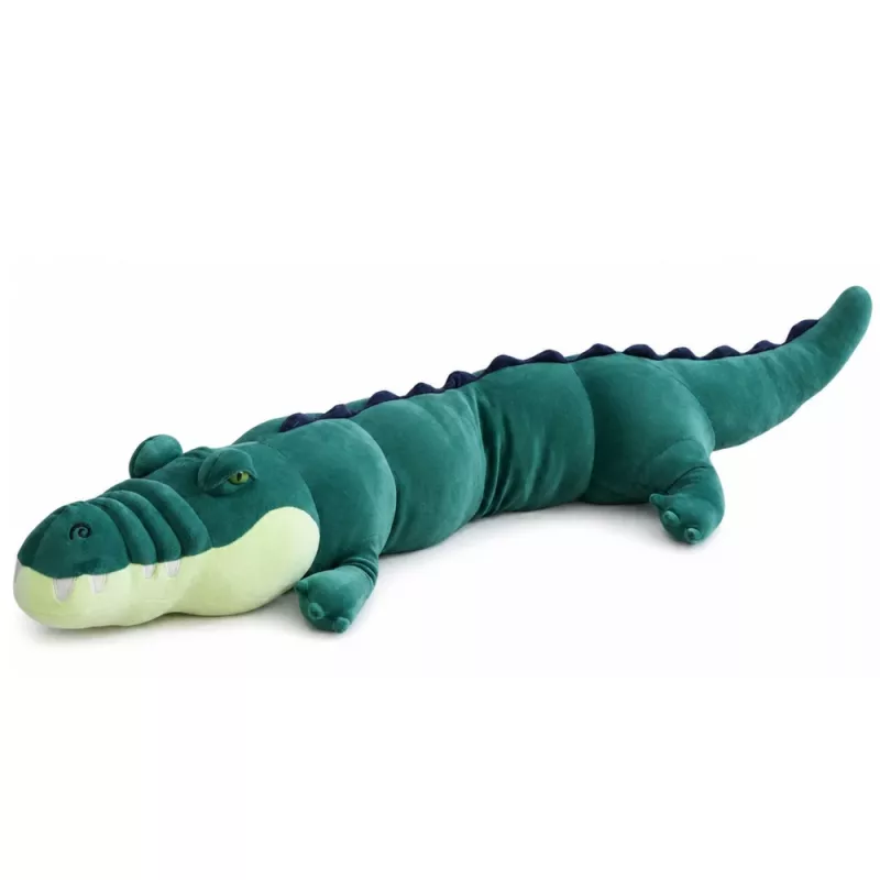 LEAN TOYS Gran cocodrilo de peluche mascota peluche realista verde 150 cm