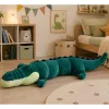 LEAN TOYS Gran cocodrilo de peluche mascota peluche realista verde 150 cm
