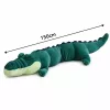 LEAN TOYS Gran cocodrilo de peluche mascota peluche realista verde 150 cm
