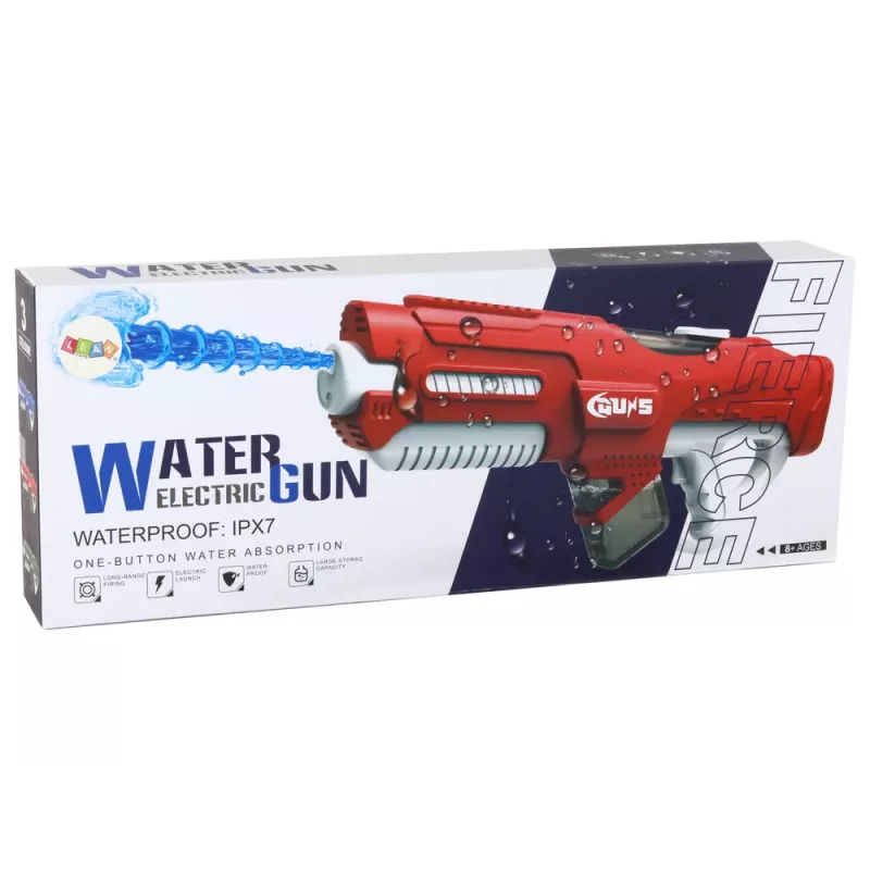 LEAN TOYS Gran pistola de agua roja 750ml con gafas