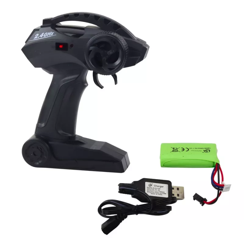 LEAN TOYS coche deportivo todoterreno teledirigido grande RC plata 1:8