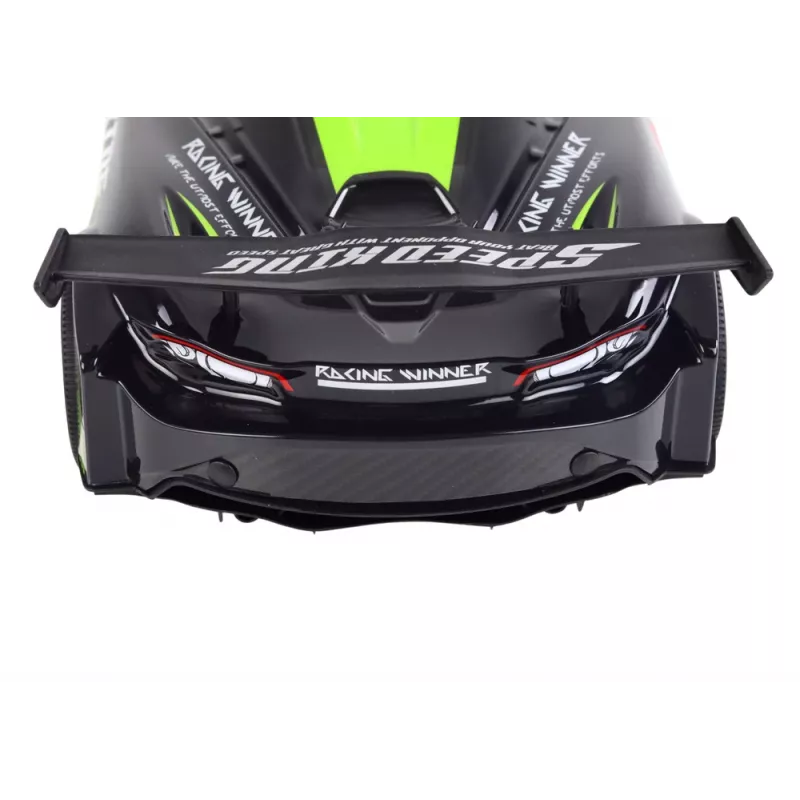 LEAN TOYS Coche deportivo teledirigido grande 1:10 verde y negro