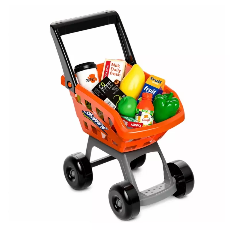 LEAN TOYS gran set de caja registradora de supermercado - 60 piezas con luz, sonido y accesorios, juguete de rol para niños a partir de 3 años