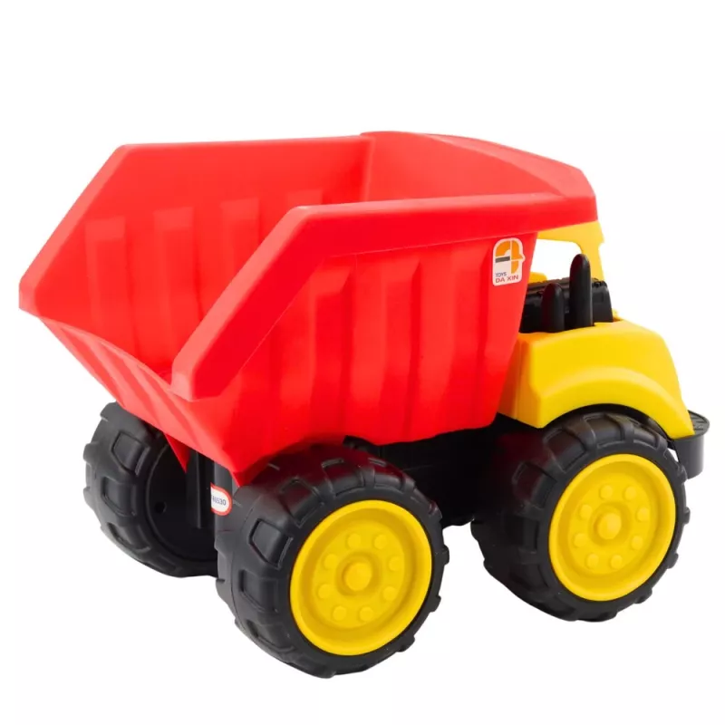 LEAN TOYS volquete grande para niños vehículo de obra de arena rojo-amarillo