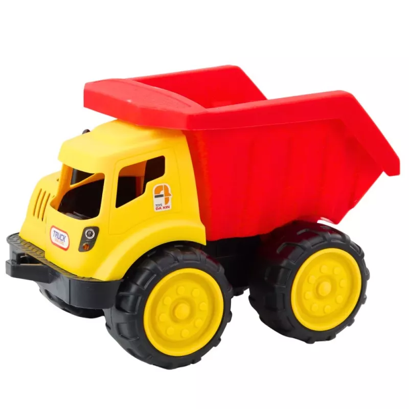 LEAN TOYS volquete grande para niños vehículo de obra de arena rojo-amarillo