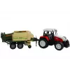 LEAN TOYS Gran tractor con remolque, máquina agrícola, 65 cm