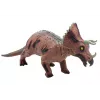 LEAN TOYS Gran figura de dinosaurio Triceratops con sonido 36 cm marrón