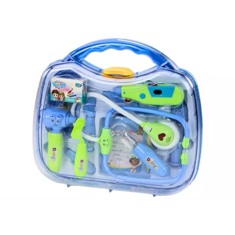LEAN TOYS Little Doctor Kit médico en maletín con luces azul y sonidos