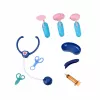 LEAN TOYS Little Doctor's Set Carrito Médico Rayos X ECG Luces Azul 16 uds