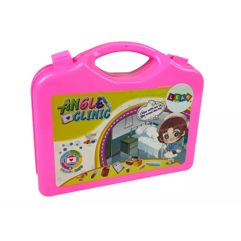 LEAN TOYS Set de pequeño doctor Maletín Rosa Estetoscopio