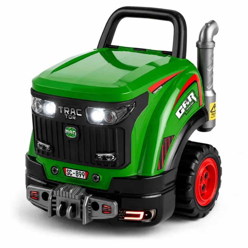 LEAN TOYS Little Handyman's Tractor desmontable con luces, sonidos y vapor