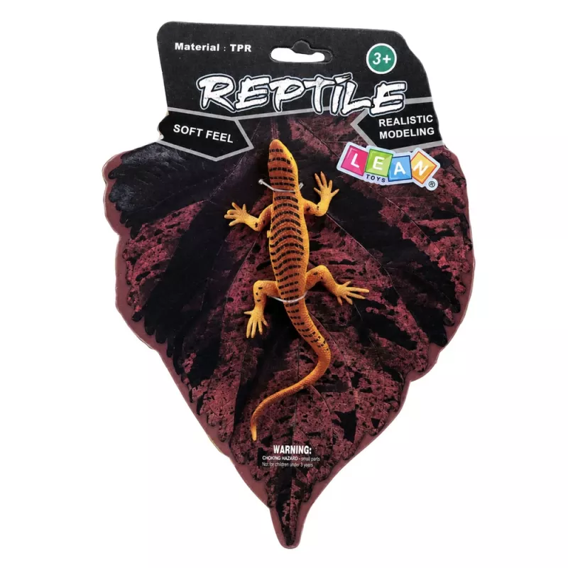 LEAN TOYS Lagarto vivíparo Figura de goma elástica realista 12,5 cm