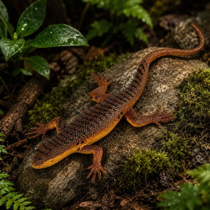 LEAN TOYS Lagarto vivíparo Figura de goma elástica realista 12,5 cm