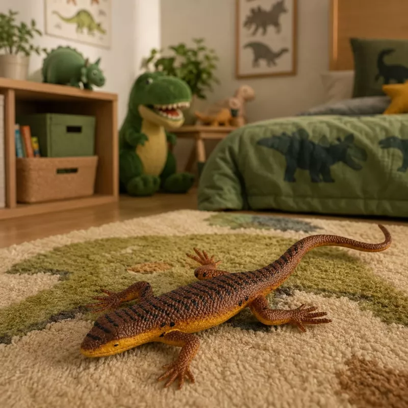 LEAN TOYS Lagarto vivíparo Figura de goma elástica realista 12,5 cm