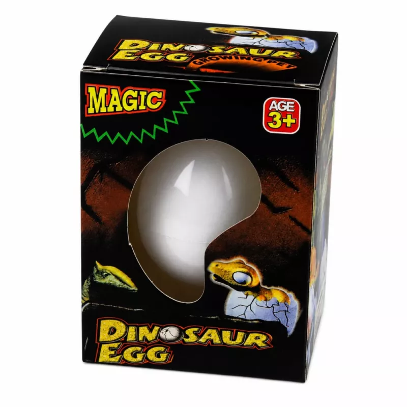 LEAN TOYS Magic Egg Dinosaurio que eclosiona en el agua huevo blanco 6,5 cm