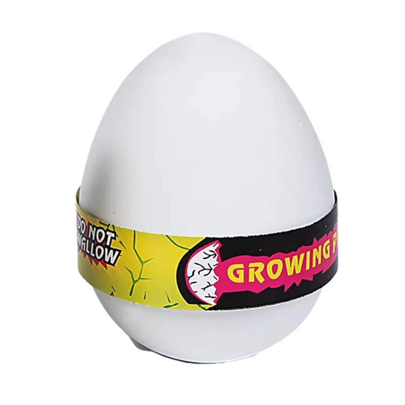 LEAN TOYS Magic Egg Dinosaurio que eclosiona en el agua huevo blanco 6,5 cm