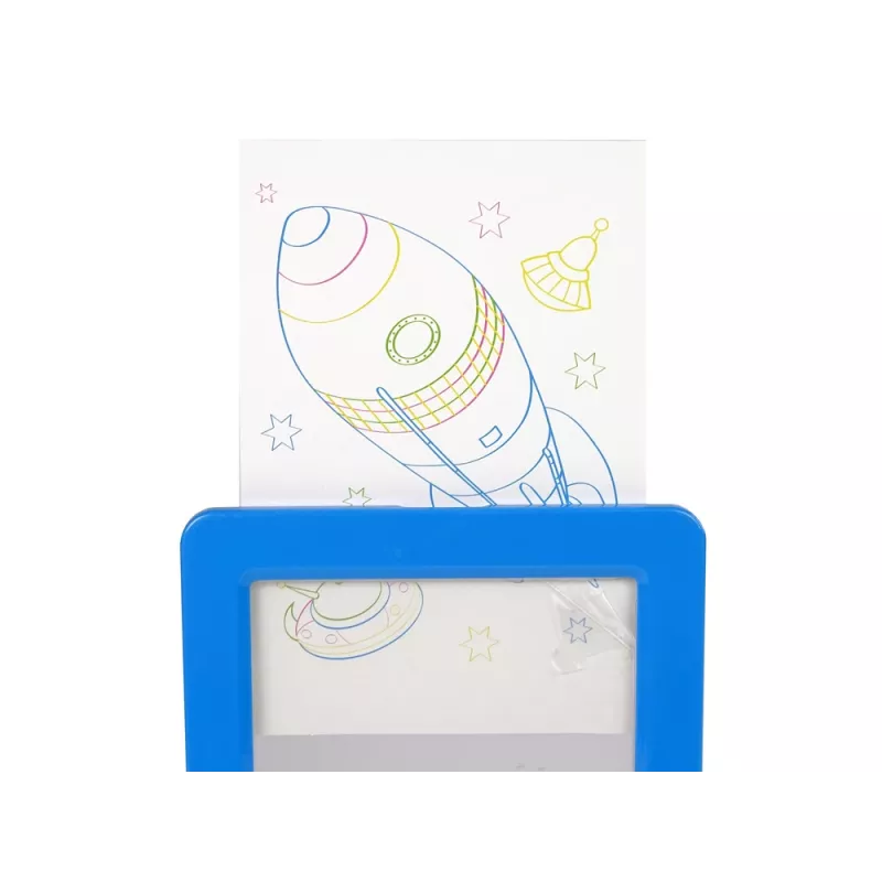 LEAN TOYS Pizarra blanca 3D mágica iluminada gafas azul