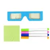 LEAN TOYS Pizarra blanca 3D mágica iluminada gafas azul