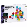 LEAN TOYS Bloques magnéticos 60 piezas - Colorido set de construcción de cubos y pista de bolas