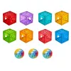 LEAN TOYS Bloques magnéticos 60 piezas - Colorido set de construcción de cubos y pista de bolas