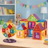 LEAN TOYS set de bloques magnéticos, 70 piezas – juguete educativo de construcción STEM con potentes imanes de neodimio, plástico ABS multicolor, seguro y duradero para niños a partir de 3 años