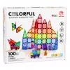 LEAN TOYS Bloques de construcción magnéticos Paneles 3D Creativo STEM Multicolor 100 piezas
