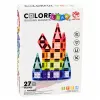 LEAN TOYS Bloques de construcción magnéticos 3D paneles creativos STEM multicolor 27 piezas