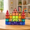 LEAN TOYS Bloques de construcción magnéticos 3D paneles creativos STEM multicolor 73 uds.