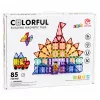 LEAN TOYS Bloques magnéticos placas 3D creativos STEM multicolor 85 uds.