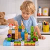 LEAN TOYS Bloques de construcción magnéticos Cubo Mundo Cuadrado 3D 114 piezas