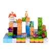 LEAN TOYS Bloques de construcción magnéticos Cubo Mundo Cuadrado 3D 114 piezas