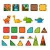 LEAN TOYS Bloques magnéticos dinosaurio volcán 31 piezas