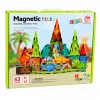 LEAN TOYS bloques de construcción magnéticos set dinosaurio volcán - 43 piezas juguete educativo STEM para niños a partir de 3 años