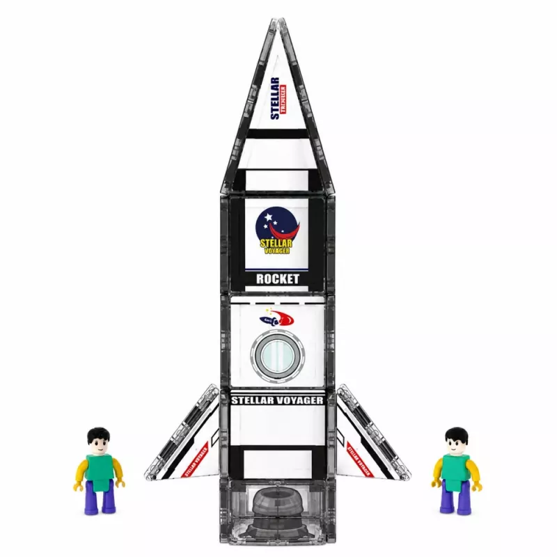 LEAN TOYS bloques de construcción magnéticos cohete espacial figuras 26 piezas