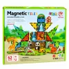 LEAN TOYS Bloques de construcción magnéticos Animales salvajes jungla ZOO 52 piezas