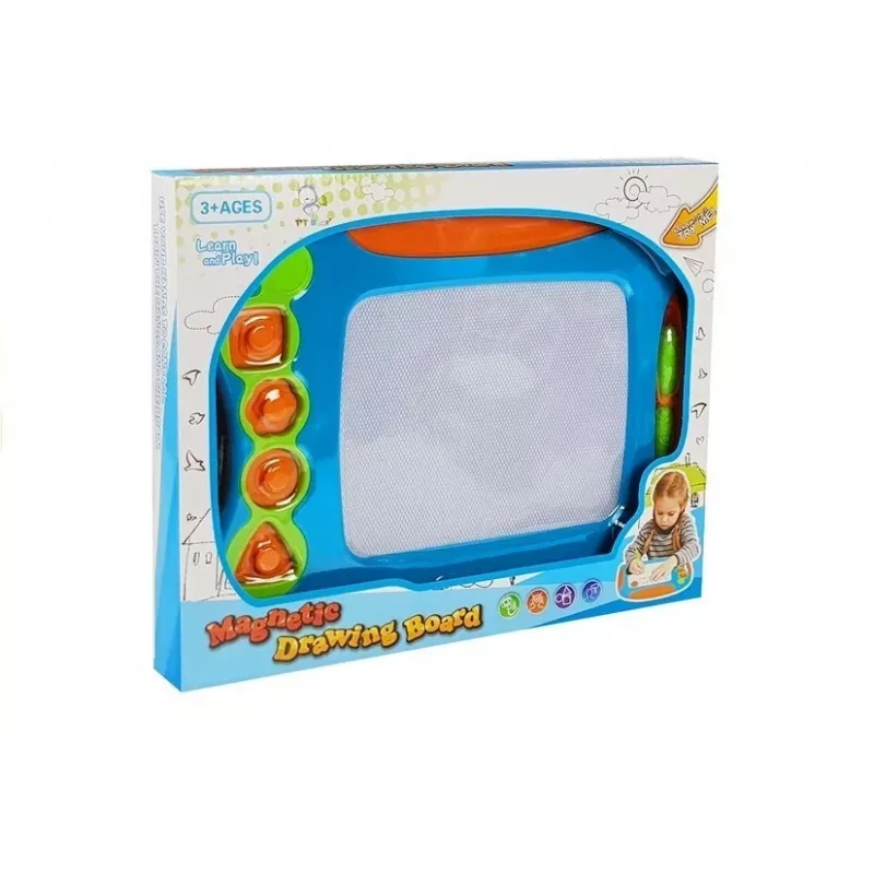 LEAN TOYS Pizarra magnética de dibujo con sellos geométricos