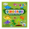Libro de puzzle magnético LEAN TOYS dinosaurios imanes de colores 30 uds.