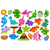 Libro de puzzle magnético LEAN TOYS dinosaurios imanes de colores 30 uds.