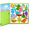 Libro de puzzle magnético LEAN TOYS dinosaurios imanes de colores 30 uds.