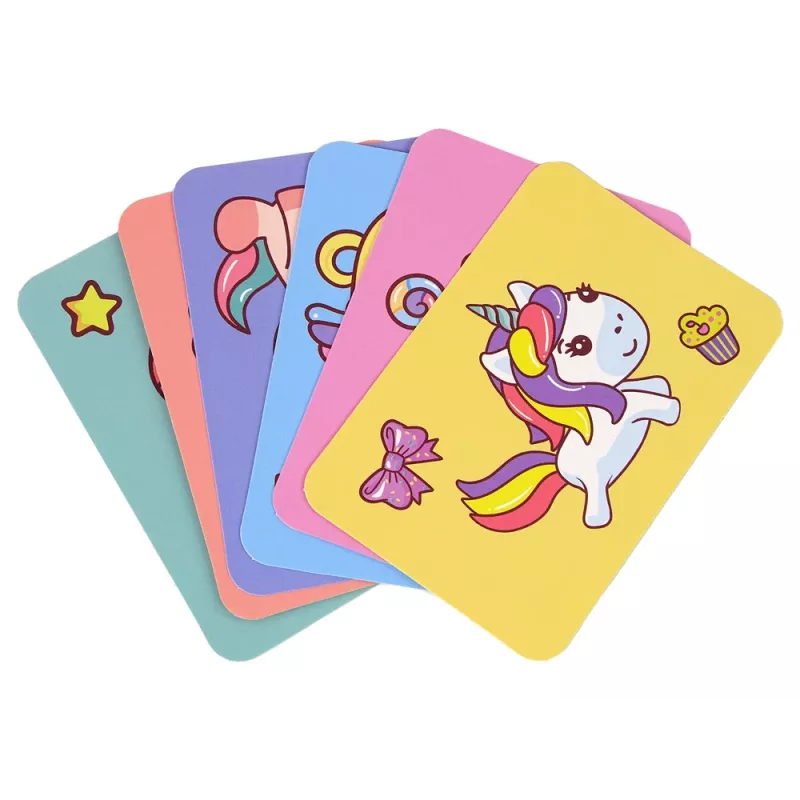 LEAN TOYS Libro de Puzles Magnéticos Unicornios Tarjetas de Puzle