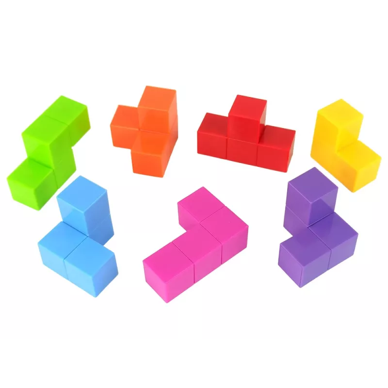 LEAN TOYS Cubo de rompecabezas magnético con tarjetas de doble cara 108 desafíos