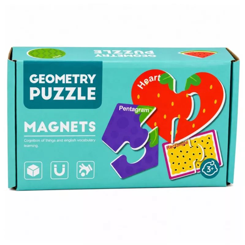 LEAN TOYS puzzle magnético frutas educativas 30 piezas – imanes de frutas pedagógicos para pizarras, pizarras blancas y neveras