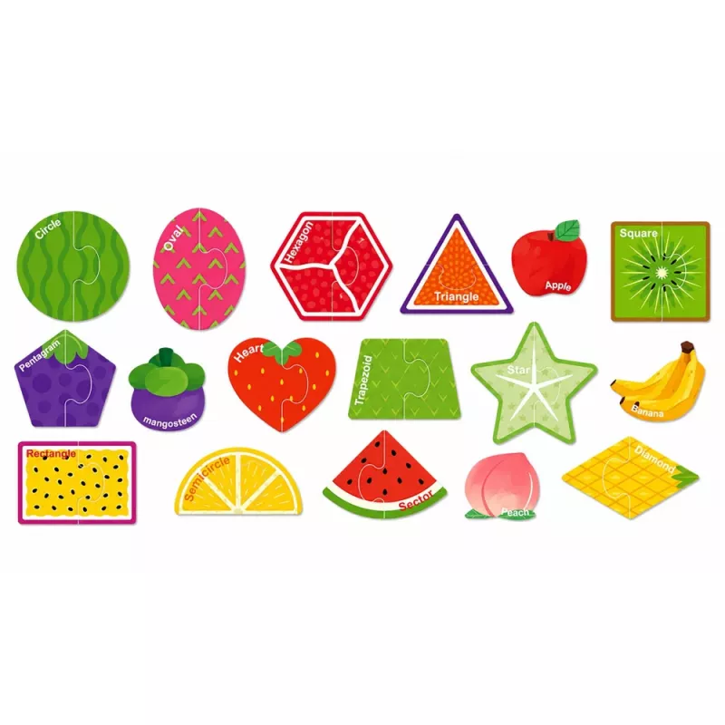 LEAN TOYS puzzle magnético frutas educativas 30 piezas – imanes de frutas pedagógicos para pizarras, pizarras blancas y neveras