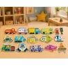 LEAN TOYS puzzle magnético vehículos juguete educativo medios de transporte set 30 piezas
