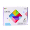 LEAN TOYS Bloques tangram magnéticos Set de pegatinas puzzle colorido 9 piezas