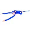 LEAN TOYS Mascota de Peluche Mono con Bebé, Azul 90 cm