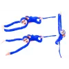 LEAN TOYS Mascota de Peluche Mono con Bebé, Azul 90 cm