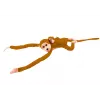 LEAN TOYS Mascota de Peluche Mono con Bebé, Marrón Claro 90 cm