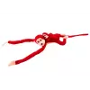 LEAN TOYS Mascota peluche mono con bebé, rojo 70 cm
